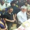 Apple Inc chief executive Tim Cook at the morning aarti at Siddhivinayak Temple, Mumbai, on Wednesday, March 18, 2016