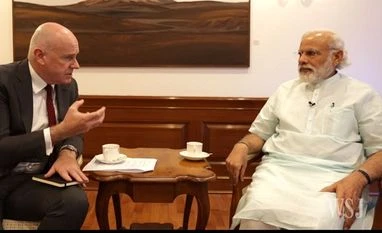 Prime Minister Narendra Modi in an interview with the Wall Street Journal (Image courtesy: Wall Street Journal, YouTube) Prime Minister Narendra Modi in an interview with the Wall Street Journal (Image courtesy: Wall Street Journal, YouTube)