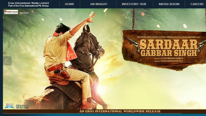 Eros International A screenshot of the Eros International website home page. Courtesy: www.erosintl.com