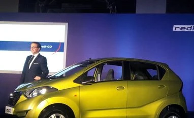 Nissan bets on Datsun again to crack India's small car market Datsun Redi-GO on display.