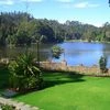 The Kodaikanal lake from the lawns of the Carlton