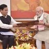 Chief Minister of Assam Sarbananda Sonowal with Prime Minister Narendra Modi  in New Delhi