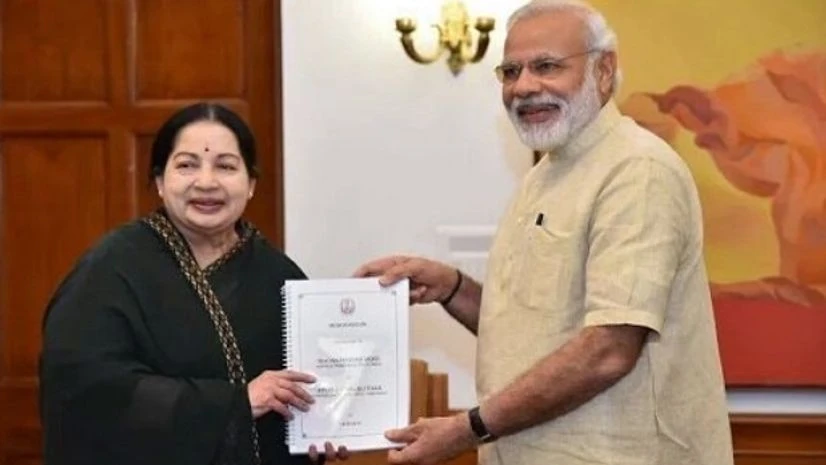 Modi-Jaya meet at New Delhi Modi-Jaya meet at New Delhi