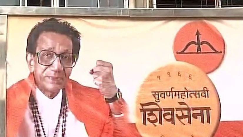 Shiv Sena completes 50 years today, posters put up; preparations underway ahead of the celebrations (Pic: ANI) Shiv Sena completes 50 years today, posters put up; preparations underway ahead of the celebrations (Pic: ANI)