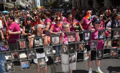 US parades to celebrate gay pride, honours Orlando victims Gay Pride parade in New York. This picture was tweeted by @NYGovCuomo