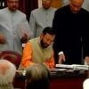 Prakash Javadekar takes oath as Cabinet Minister at the Rashtrapati Bhavan (Image source: ANI, Twitter)