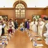 PM Modi with newly sworn in ministers in New Delhi