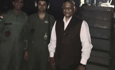 Operation 'Sankat Mochan': VK Singh heads to Juba to rescue stranded Indians Minister of State for External Affairs V K Singh on his way for Operation Sankat Mochan. (Photo: V K Singh's twitter handle)