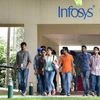 Infosys employees at its headquarters in Bengaluru