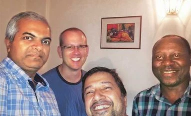A greener way to commute (Left-right) Founders Shalendra Gupta, Lasse Moklegaard, Amitabh Saran and John Bangura