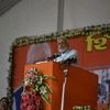 Prime Minister Narendra Modi addresses public meeting after unveiling foundation stone of AIIMS and for revival of fertilizer plant in Gorakhpur, UP. Photo: PIB India Twitter Handle