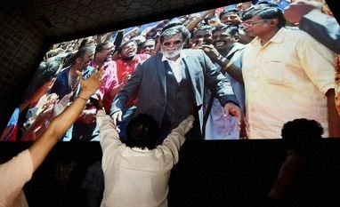 Kabali film review: Weapon of mass attraction Fans of superstar Rajinikanth watching and celebrating the screening of "Kabali" at a theatre in Chennai