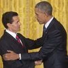 Mexican President Enrique Pena Nieto with US President Barack Obama