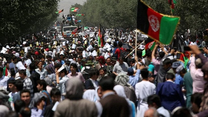 Representative image Photo: PTI Thousands of demonstrators march towards the center of Kabul, Afghanistan, on Saturday Photo: PTI