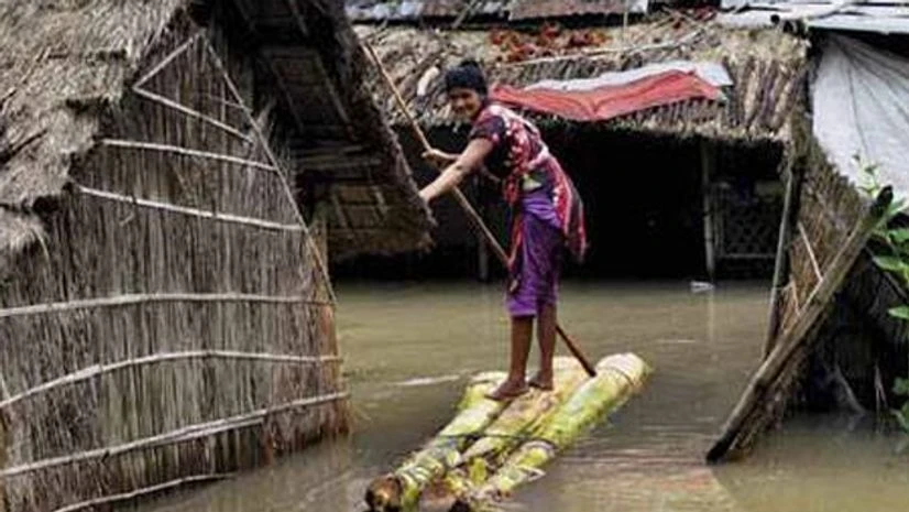 Assam reels under flood fury. Photo: Twitter Assam floods