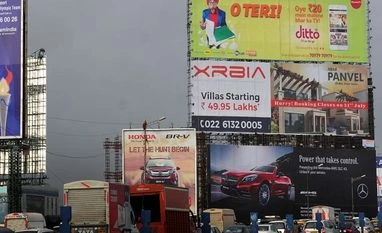 It's raining billboard ads this monsoon season Hoarding Photo: Suryakant Niwate