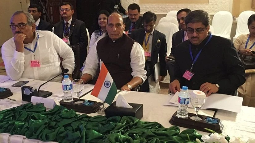 Indian delegation headed by Home Minister Rajnath Singh participating in the first working session of Saarc Home Ministers' Conference 2016 in Islamabad. Photo: HMO India Twitter Handle Indian delegation headed by Home Minister Rajnath Singh participating in the first working session of Saarc Home Ministers' Conference 2016 in Islamabad. Photo: HMO India Twitter Handle
