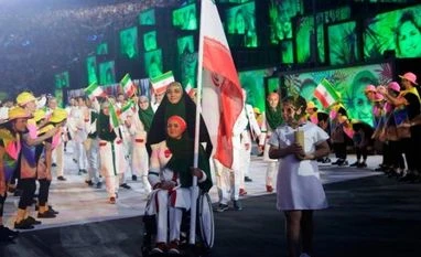 Olympic breakthrough for Iran: A 1st female flagbearer Zarah Nemati Picture courtesy: Twitter user @pandiyanv