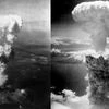 Two aerial photos of atomic bomb mushroom clouds, over two Japanese cities in 1945  Wikipedia