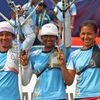 File picture of Indian women's archery team after having qualified for the quarter finals against Russia. Photo: ANI