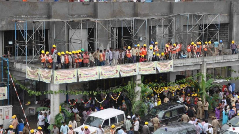 Secretariat File photo of the under-construction Andhra Pradesh Secretariat Building at Velagapudi, near Amaravati