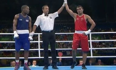 Vikas Krishan Yadav Vikas Krishan Yadav beats Charles Conwell of USA (Image Source: AIR Twitter Handle)