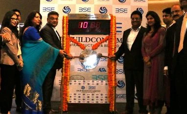 Dilip Buildcon gains 15% on debut Dilip Suryavanshi, CMD, Dilip Buildocn ltd ringing the gong at the IPO listing ceremony at BSE in Mumbai