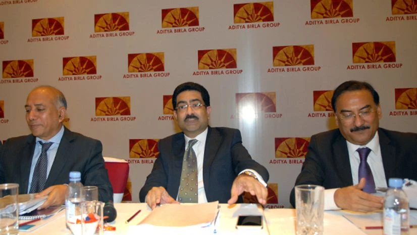 (From left to right) Sushil Agarwal, CFO of Grasim, Kumar Mangalam Birla, Chairman, Aditya Birla Group and Dilip Gaur, MD, Grasim Industries at a press conference to announce merger of AB Nuvo and Grasim (Pic: Kamlesh Pednekar) (From left to right) Sushil Agarwal, CFO of Grasim, Kumar Mangalam Birla, Chairman, Aditya Birla Group and Dilip Gaur, MD, Grasim Industries at a press conference to announce merger of AB Nuvo and Grasim (Pic: Kamlesh Pednekar)