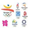 Three ages of Olympic logos