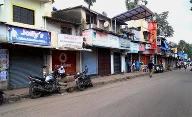 Two and half year old raped in Mumbai A deserted street after the residents of Vikhroli announced a 'Bandh' after the news of a 2-year-old girl's rape in park site area, in Mumbai on Saturday. PTI Photo