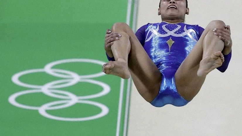 Dipa Karmakar participates in the vault during the artistic gymnastics women's final at the 2016 Summer Olympics Dipa Karmakar participates in the vault during the artistic gymnastics women's final at the 2016 Summer Olympics