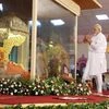 Prime Minister Narendra Modi pays his last respects to Swaminarayan's Pramukh Swami in Sarangpur, Gujarat. Photo: Yasin D