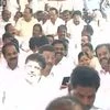 MK MLAs protest outside Tamil Nadu Assembly after they were suspended by Speaker for 1 week yesterday