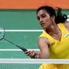 PV Sindhu plays a shot against Japan's Nozomi Okuhara during the women's singles semifinal match at the 2016 Olympics in Rio de Janeiro. Photo: PTI