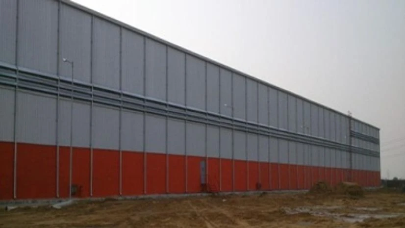 A pre-engineered building (PEB) warehouse A pre-engineered building (PEB) warehouse