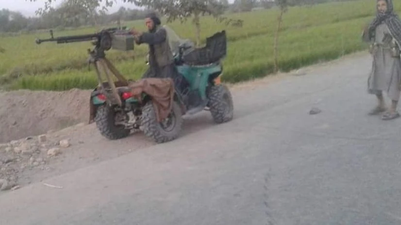 Taliban fighters in Khanabad district after overrunning it this morning. Photo courtesy:Twitter user @Pashtunist Taliban fighters in Khanabad district after overrunning it this morning. Photo courtesy:Twitter user @Pashtunist