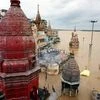 View of the Ganga river in Varanasi.