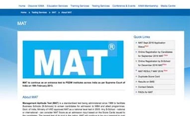 Management Aptitude Test online registration closes on August 23 MAT, B-School