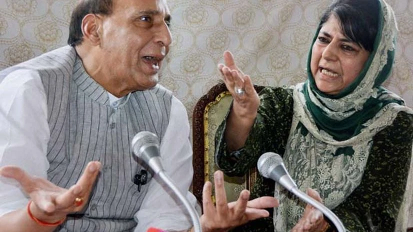 Rajnath Singh, Mehbooba Mufti Rajnath Singh, Mehbooba Mufti
