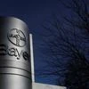 Logo of Bayer AG is pictured at the Bayer Healthcare subgroup production plant in Wuppertal, Germany