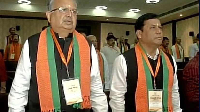 Delhi: Meeting of BJP CMs Council begins at Maharashtra Sadan. Amit Shah inaugurated the meeting. Delhi: Meeting of BJP CMs Council begins at Maharashtra Sadan. Amit Shah inaugurated the meeting. Photo: ANI Twitter