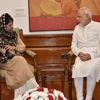 Jammu and Kashmir Chief Minister Mehbooba Mufti meets with Prime Minister Narendra Modi in New Delhi. Photo: PMO India Twitter Handle