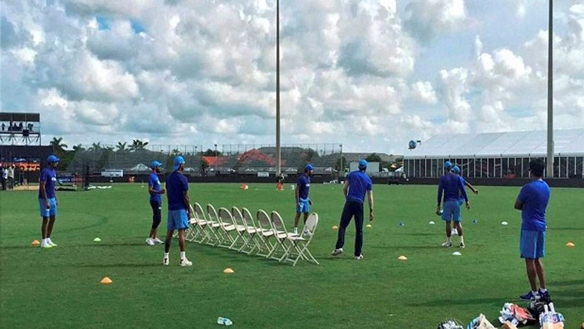 Team India members are warming up ahead of the team's training session at Fort Lauderdale in Florida. Indian cricket team will be playing two T20 Internationals against West Indies for the 1st time in the US. Team India members are warming up ahead of the team's training session at Fort Lauderdale in Florida. Indian cricket team will be playing two T20 Internationals against West Indies for the 1st time in the US.