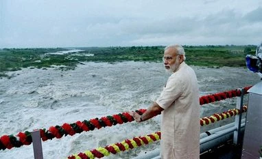PM Modi launches Rs 12,000 crore irrigation project in Saurashtra Prime Minister Narendra Modi at AJI-3 dam site of the project, in Jamnagar district, Gujarat