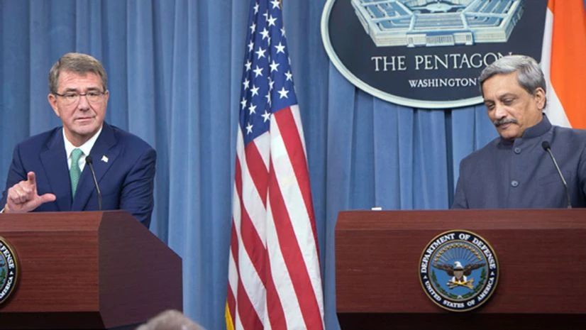 Defence Minister Manohar Parrikar with US counterpart Defence Secretary Ashton Carter Defence Minister Manohar Parrikar with US counterpart Defence Secretary Ashton Carter