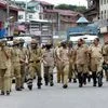 Security officials in Srinagar, Kashmir