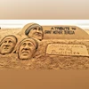 A sand scupture on Mother Teresa A sand scupture on Mother Teresa