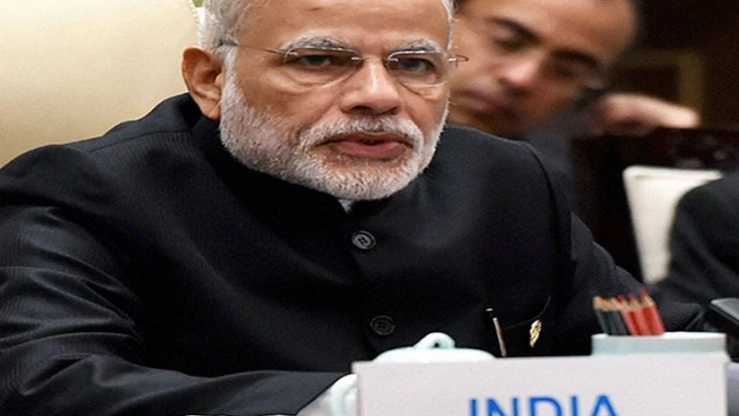 Prime Minister Narendra Modi speaks during the BRICS meeting at the West Lake State Guest House in Hangzhou, China. Prime Minister Narendra Modi speaks during the BRICS meeting at the West Lake State Guest House in Hangzhou, China.