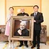 Hand-painted oil painting of Narendra Modi (Photo: Vikas Swarup's Twitter Handle)