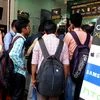Crowd outside a Reliance Digital Express store to get Reliance Jio SIM cards in New Delhi, on Sept 5, 2016.  Photo: Dalip Kumar